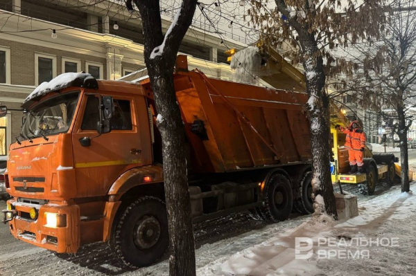 В Казани ночью очистят снег на муниципальных парковках
