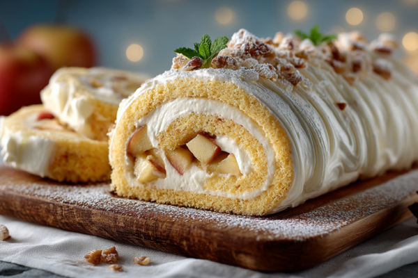 Даже мука не понадобится: белковый рулет с яблоками по мотивам пирожного &laquo;Анна Павлова&raquo;