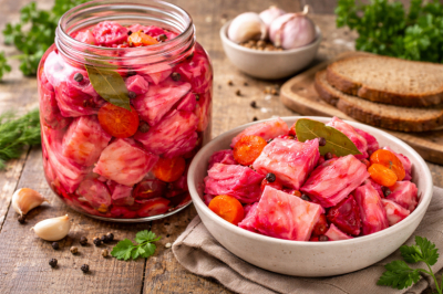 Всю зиму едим и не наедимся: квашеная капуста &laquo;Пелюстка&raquo; &mdash; розовая вкуснятина к мясу и картошке