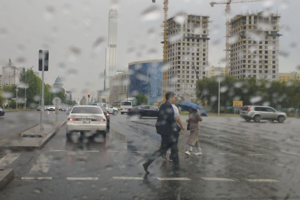 Дождливая погода сохраняется на большей части Казахстана