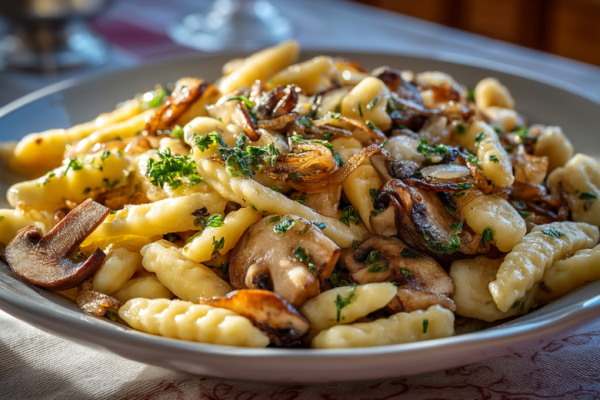 Галушки по-охотничьи с грибами: попробовала в Великий пост, теперь любимое блюдо на ужин