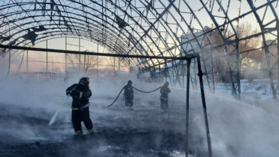 Стадион сгорел в Петропавловске