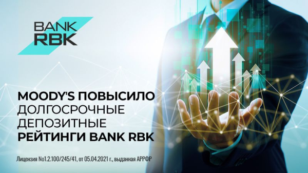 Moody’s повысило долгосрочный депозитный рейтинг Bank RBK