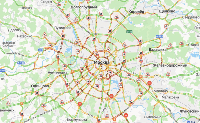 Пробки в Москве достигли 10 баллов из-за снегопада